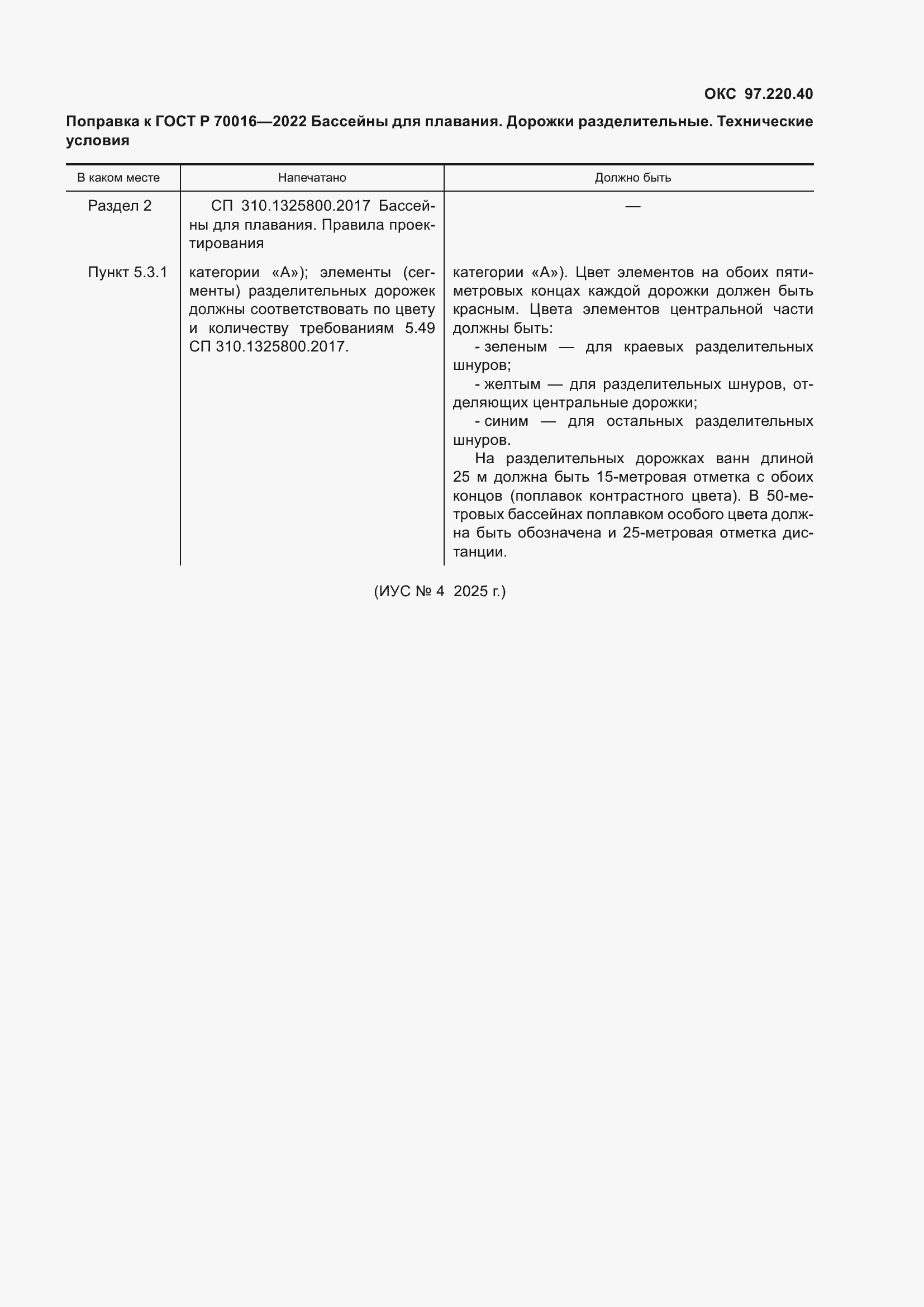 Поправка к ГОСТ Р 70016-2022