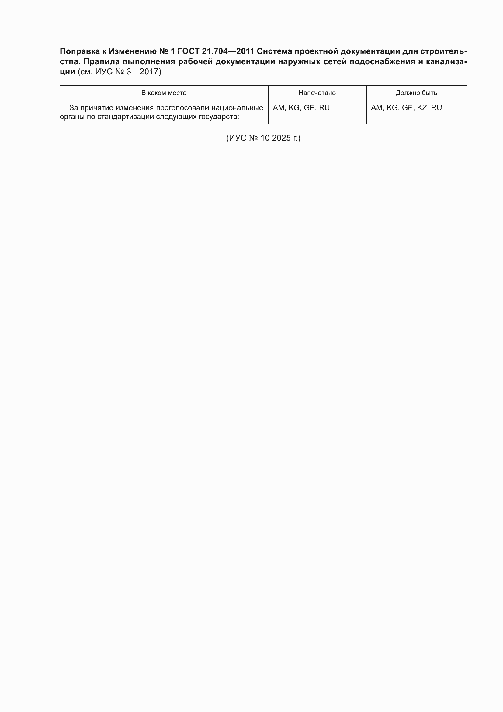 ��������� � ���� 21.704-2011. �������� � ���������