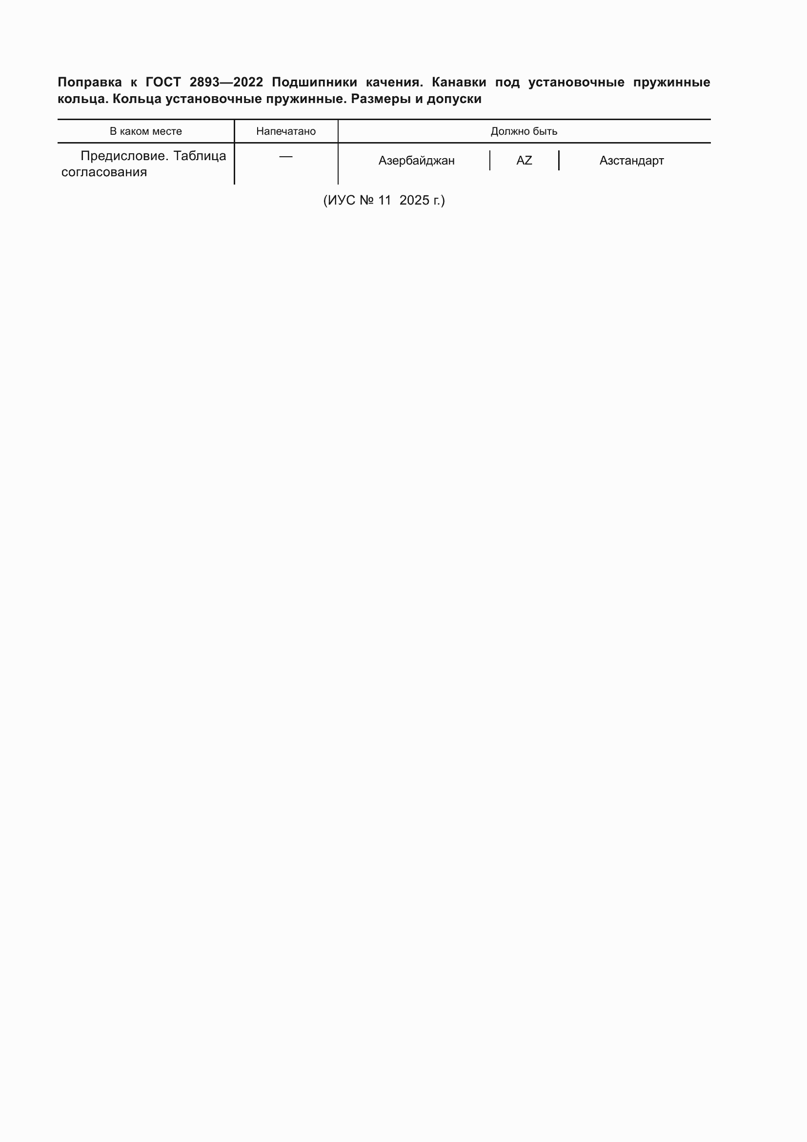 Поправка к ГОСТ 2893-2022