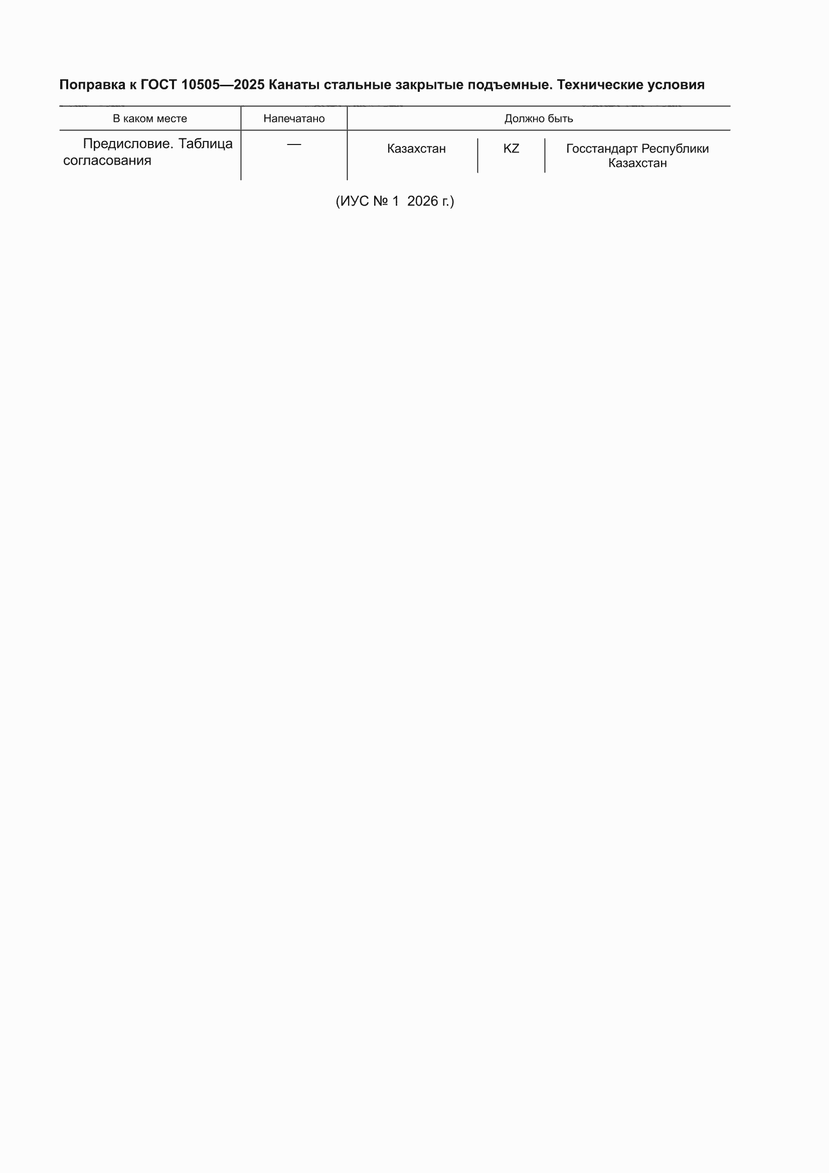 Поправка к ГОСТ 10505-2025